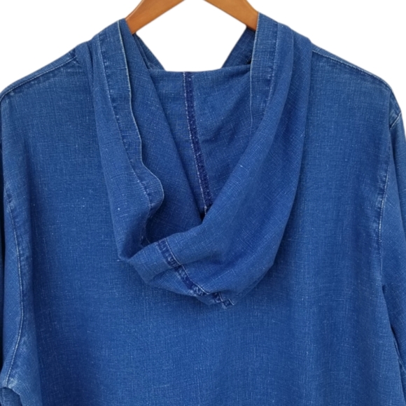 Venezia Jeans Jeans Hooded Jacket Dark Wash - Picture 3 of 8